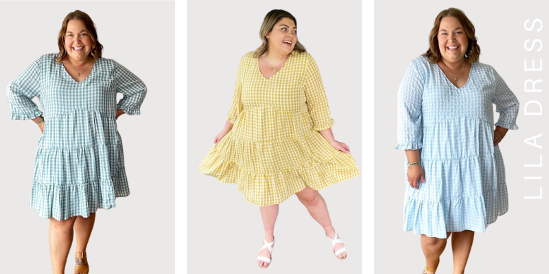 Peach The Label 3 New Plus Size Gingham Dresses