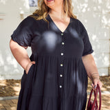 Melissa Dress - Washed Black