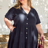 Melissa Dress - Washed Black