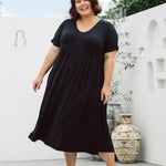 Black Plus Size Dress - Peach The Label Curvy Womens Fashion