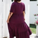 Berry Plus Size Dress - Peach The Label Womens Curvy Fashion