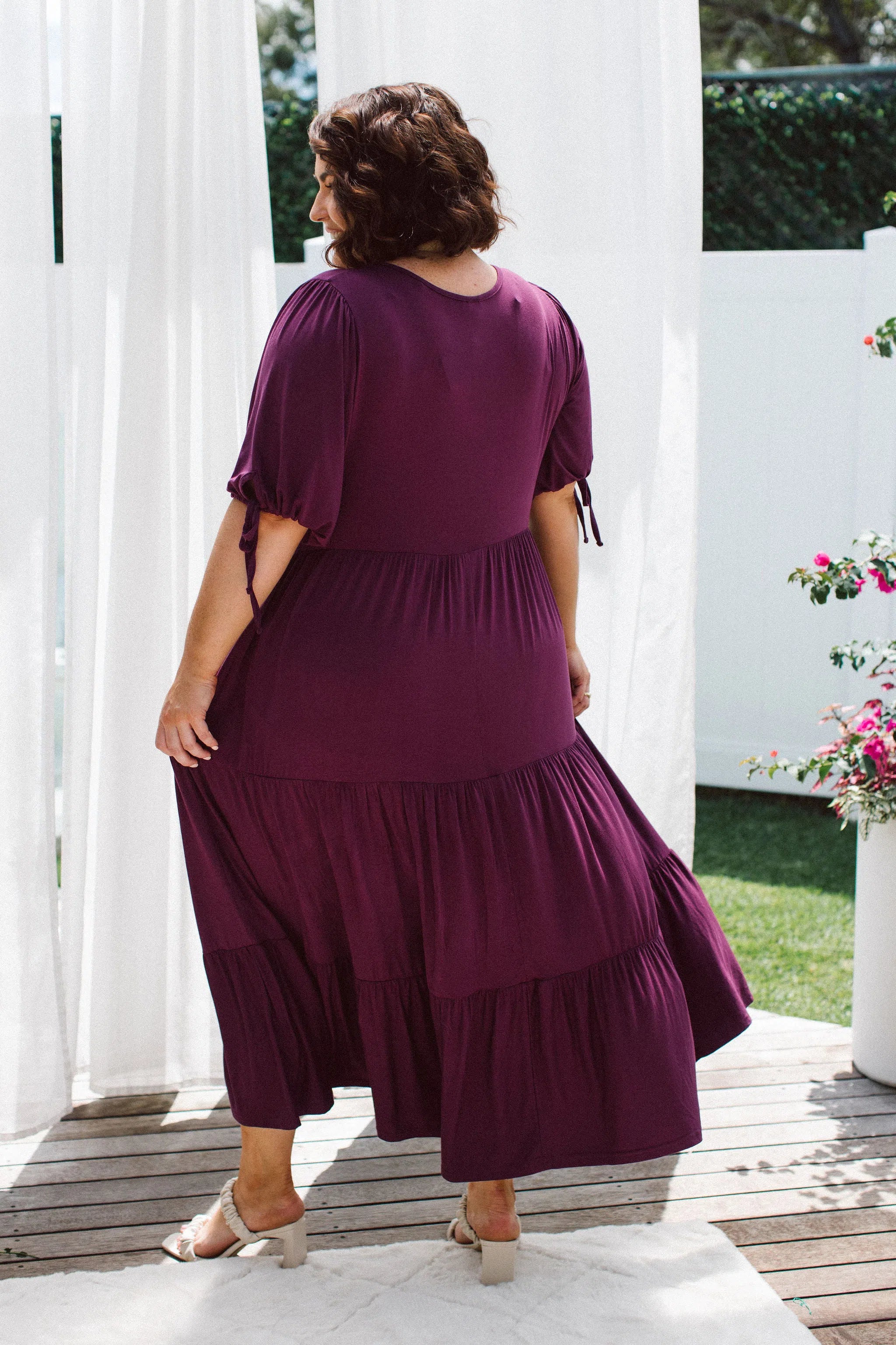 Berry Plus Size Dress - Peach The Label Womens Curvy Fashion