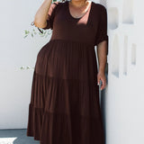 Plus Size Brown Dress - Embrace Elegance & Comfort in Harlow Dress - Chocolate