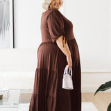 Chocolate Plus Size Dress - Peach The Label Womens Curvy Fashion