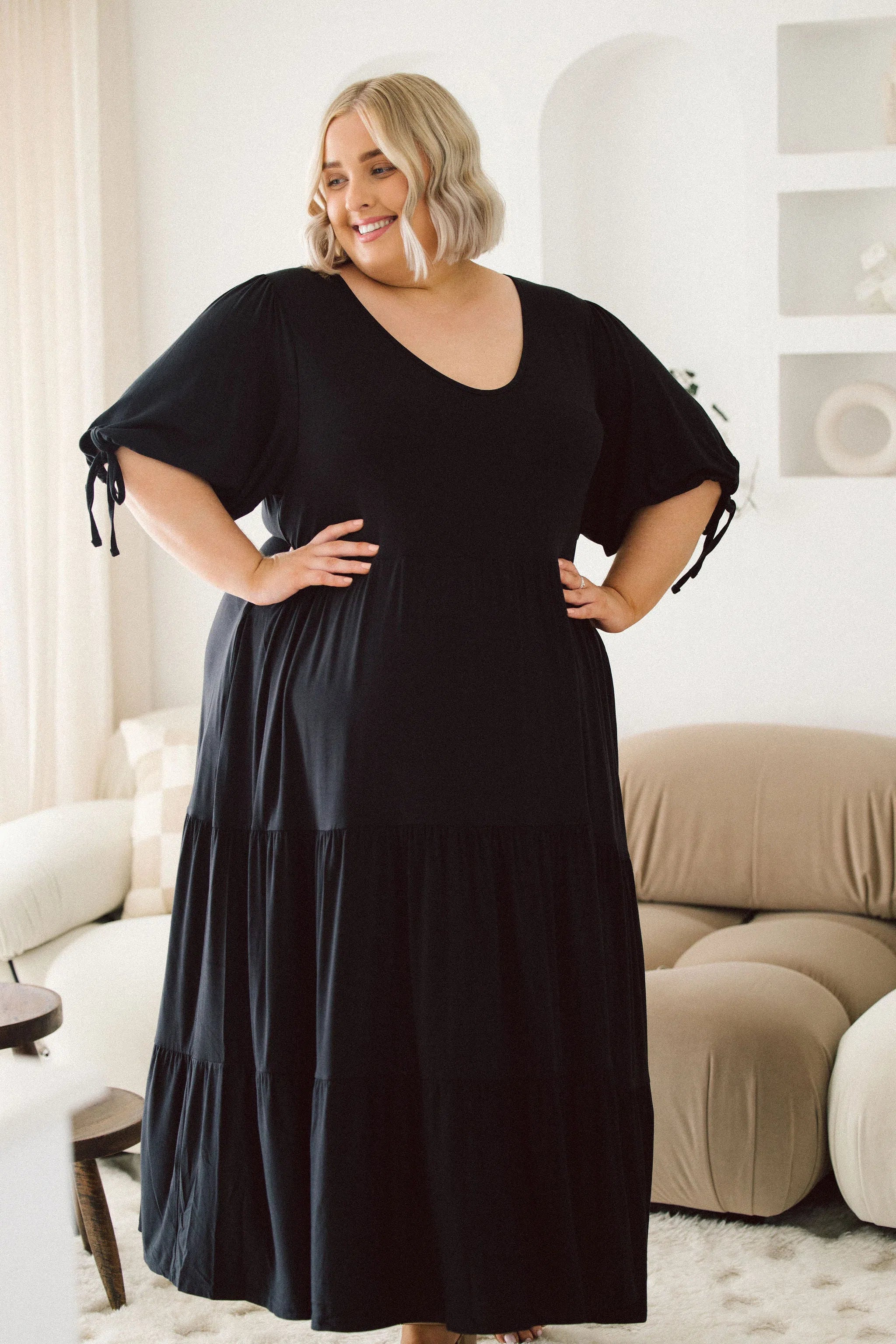 Stylish Black Plus Size Dress - Harlow Dress for Women