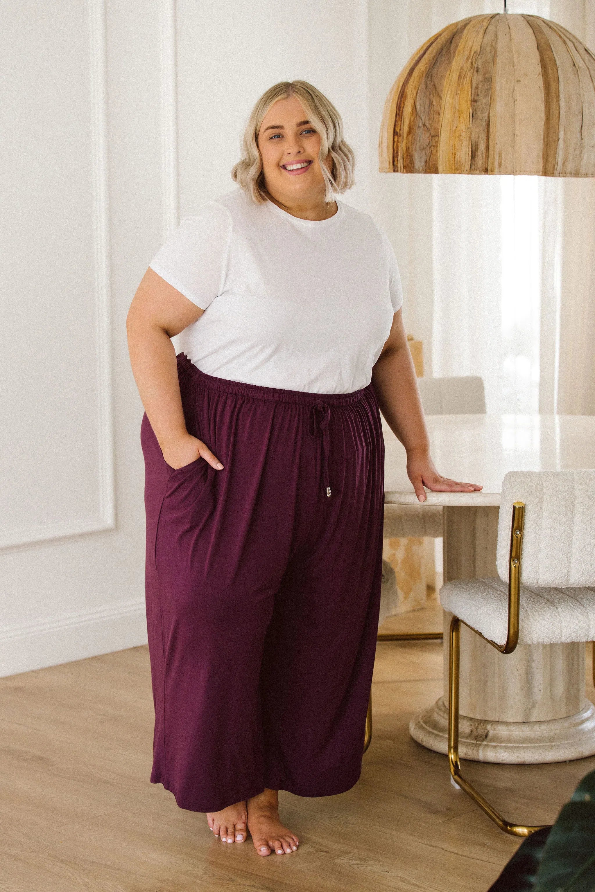 Berry Plus Size Pants - Peach The Label Womens Curvy Fashion