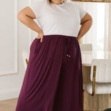 Peach The Label Designer Plus Size Pants - Darcy Pants in Berry for Curvy Women