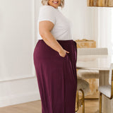 Flattering Berry Plus Size Pants - Darcy Pants by Peach The Label