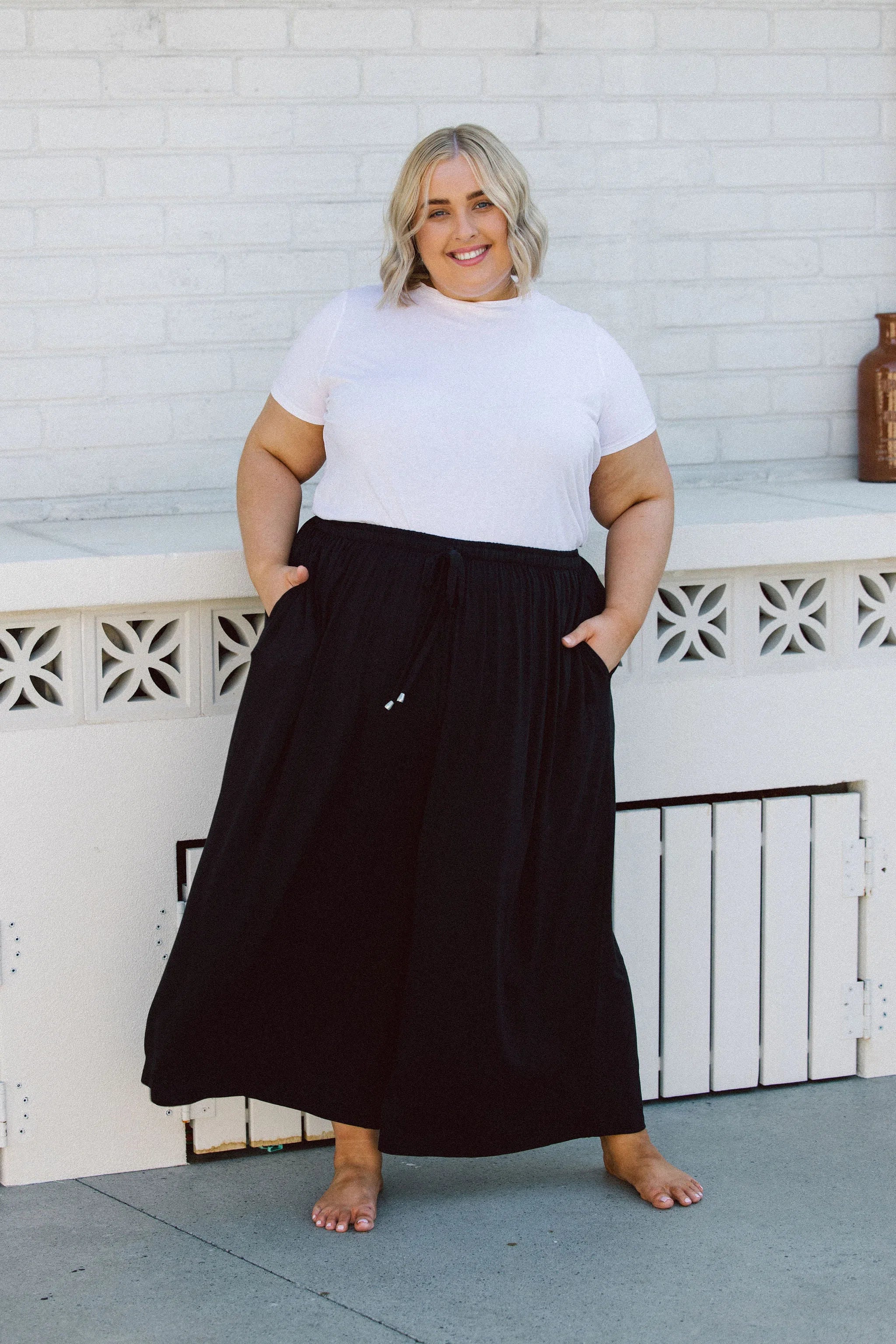 Flattering Black Plus Size Pants - Darcy Pants by Peach The Label