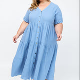 Melissa Dress - Dusty Blue