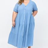 Melissa Dress - Dusty Blue