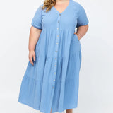 Melissa Dress - Dusty Blue