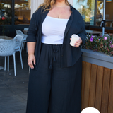 Reese Shirt & Lola Pants Set - Washed Black