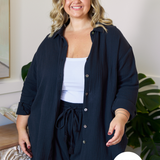 Reese Shirt & Romy Shorts Set - Washed Black