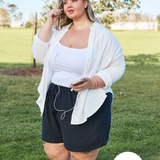 Reese Shirt - Off White & Romy Shorts - Washed Black