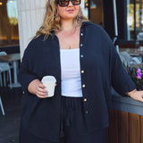 Reese Shirt & Lola Pants Set - Washed Black