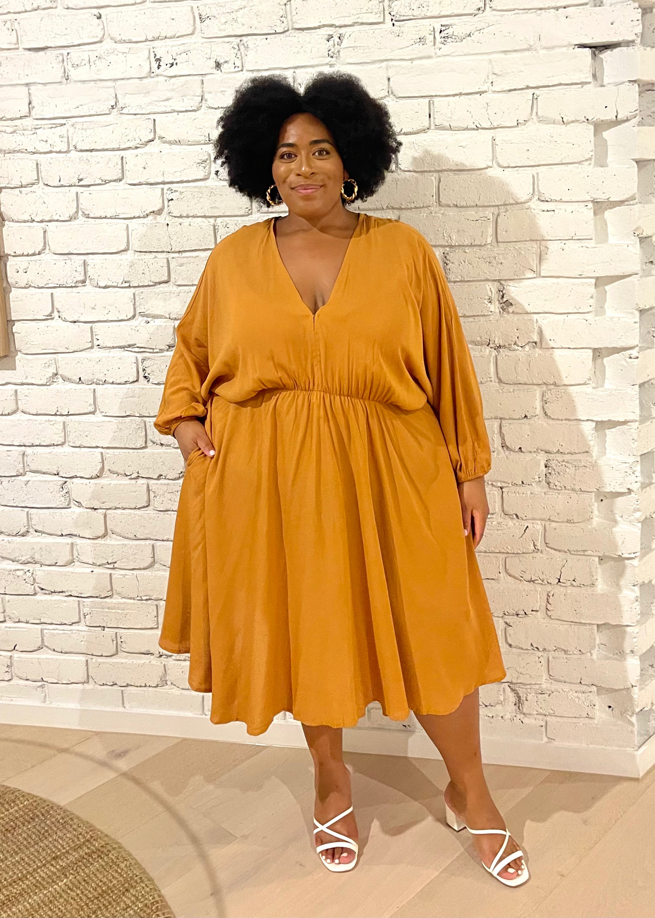 Mustard dress top size 16