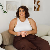 Flattering Chocolate Plus Size Pants - Darcy Pants by Peach The Label