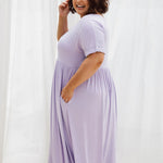 Charming Lilac Colored Plus Size Dress - Ashleigh Dress for Women