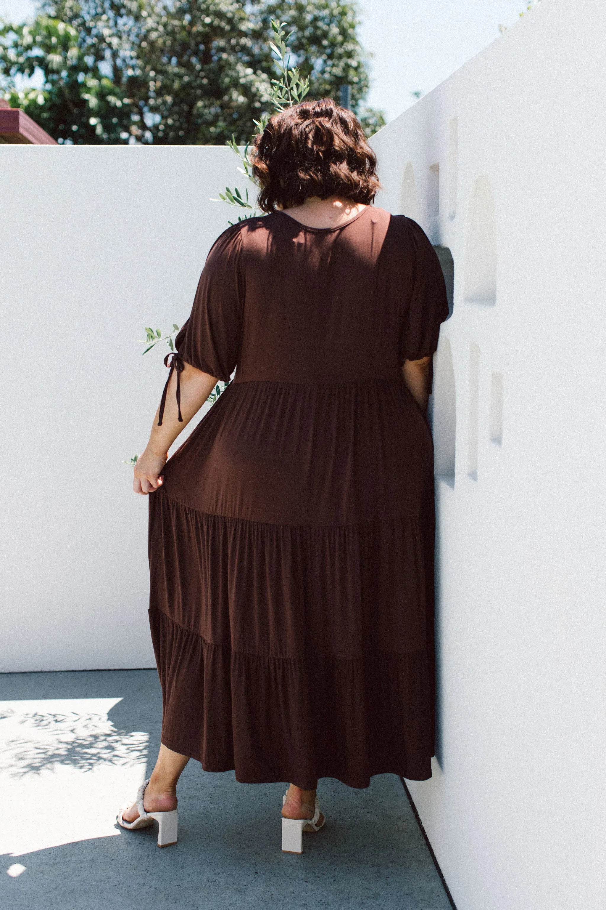 Chic Chocolate Colored Plus Size Dress - Harlow Dress for Women