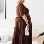 Chocolate Plus Size Dress - Peach The Label Womens Curvy Fashion