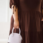 Peach The Label Plus Size Brown Dress - Harlow Dress in Chocolate for Curvy Women