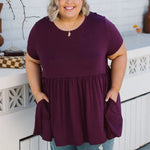 Women's Plus Size T-Shirt - Embrace Berry Charm with Lucy Tee