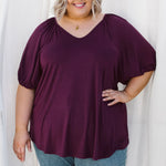 Women's Curvy Top Sydney - Embrace Vibrant Vibes with Remi Top in Berry