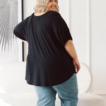Australian Curvy Womens shirt, Remi Top in black