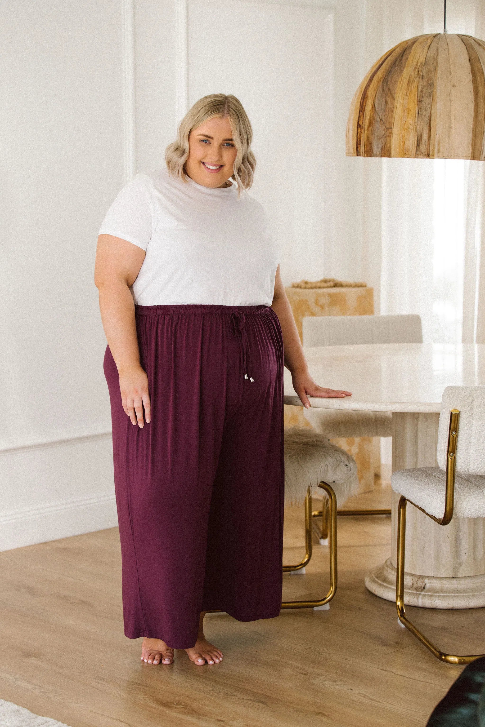 Stylish Berry Plus Size Pants - Darcy Pants for Women