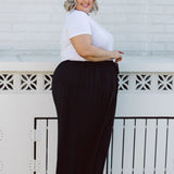 Peach The Label Designer Plus Size Pants - Darcy Pants in Black for Curvy Women