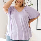 Women's Curvy Purple Top - Elevate Your Look with Remi Top in Lilac