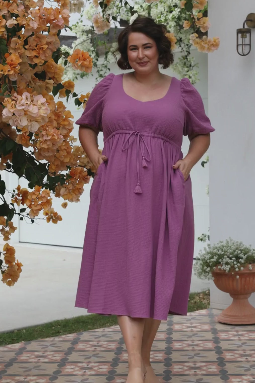 Mila Cotton Dress A Community-Designed Masterpiece – Peach The Label
