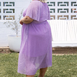 Stylish Amethyst Sparkle Plus Size Dress - Nova Dress for Women